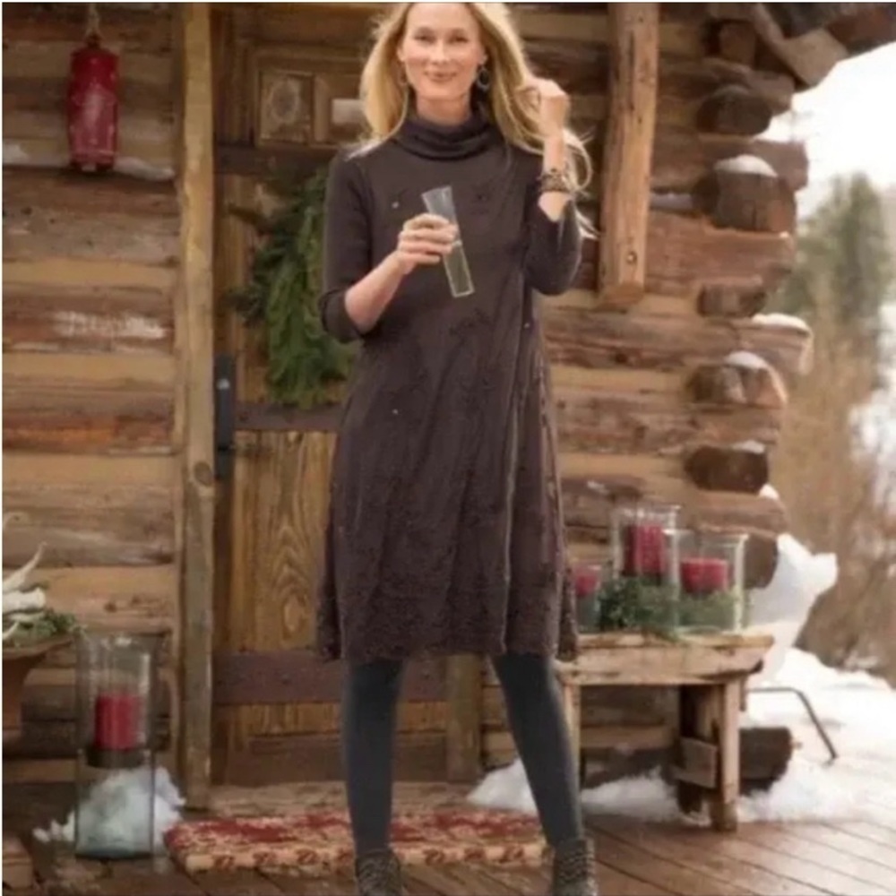 Sundance Eventide angora cowl neck dress